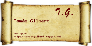 Tamás Gilbert névjegykártya